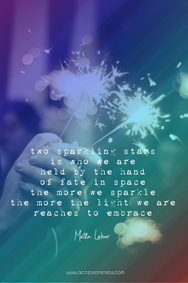 Two sparkling stars is who we are Design 
