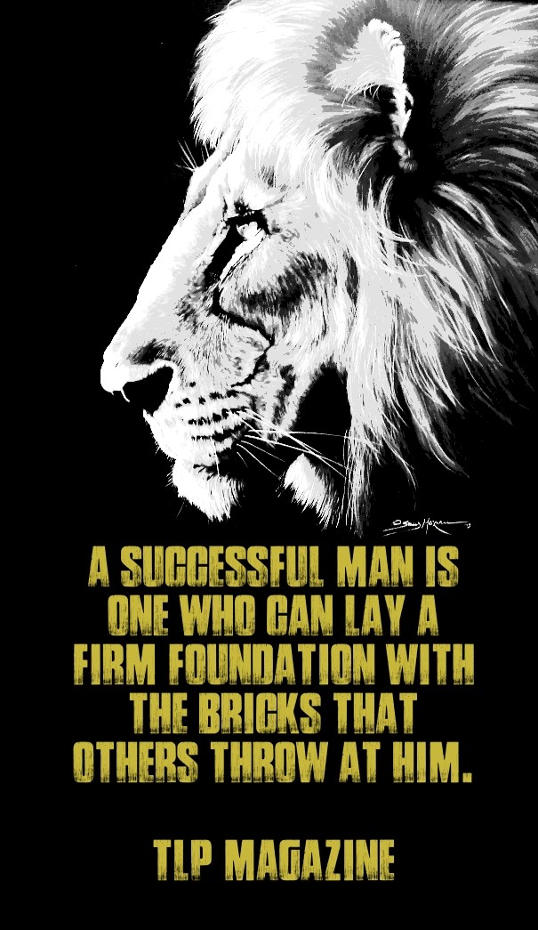 A successful man is one who can lay Design 