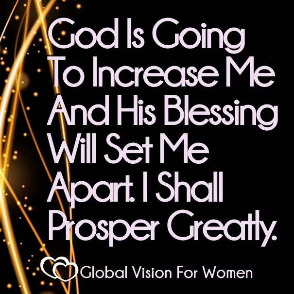 God is going to increase me and his Design 