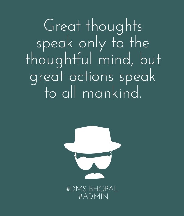 Great thoughts speak only to the Design 