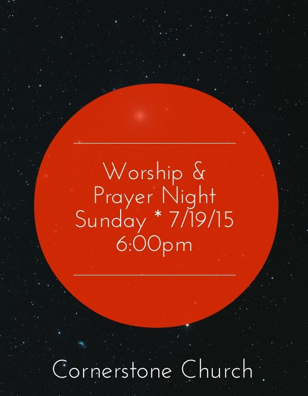Worship &amp; prayer night sunday * Design 