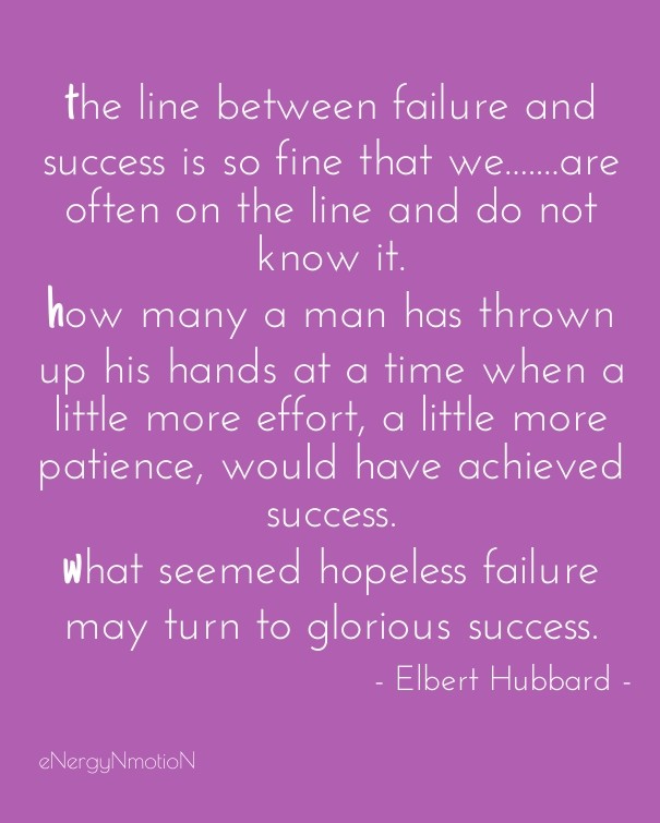 The line between failure and success Design 