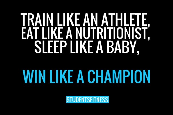 Train like an athlete, eat like a Design 