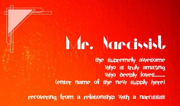 Mr. narcissist the supremely awesome Design 