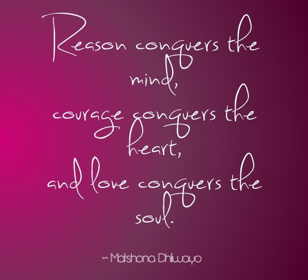 Reason conquers the mind, courage Design 
