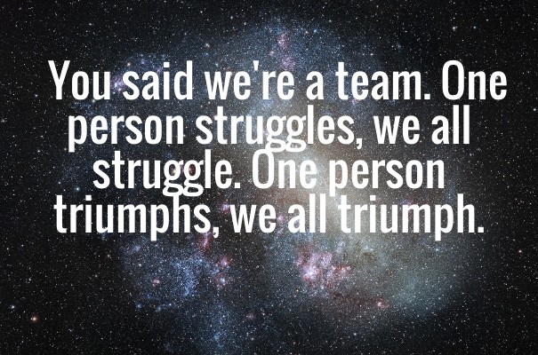 You said we're a team. one person Design 