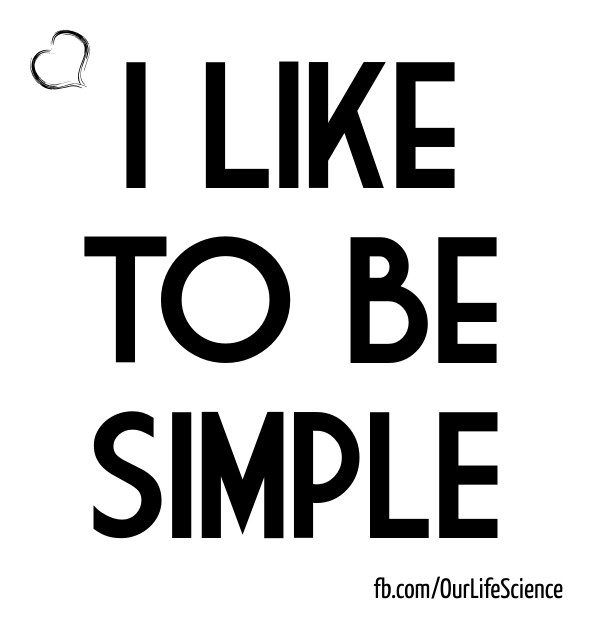 I like to be simple Design 