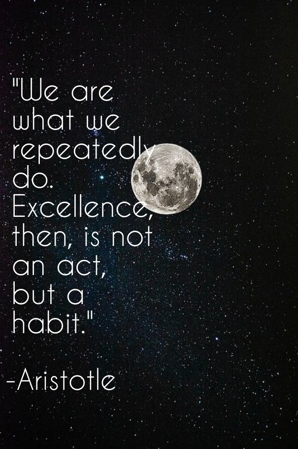 &quot;we are what we repeatedly do. Design 