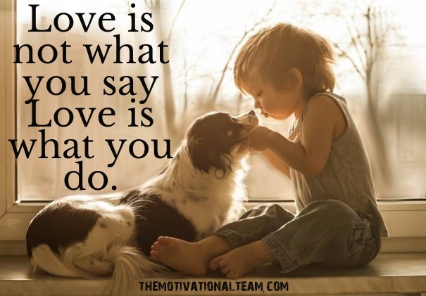 Love is not what you say love is Design 