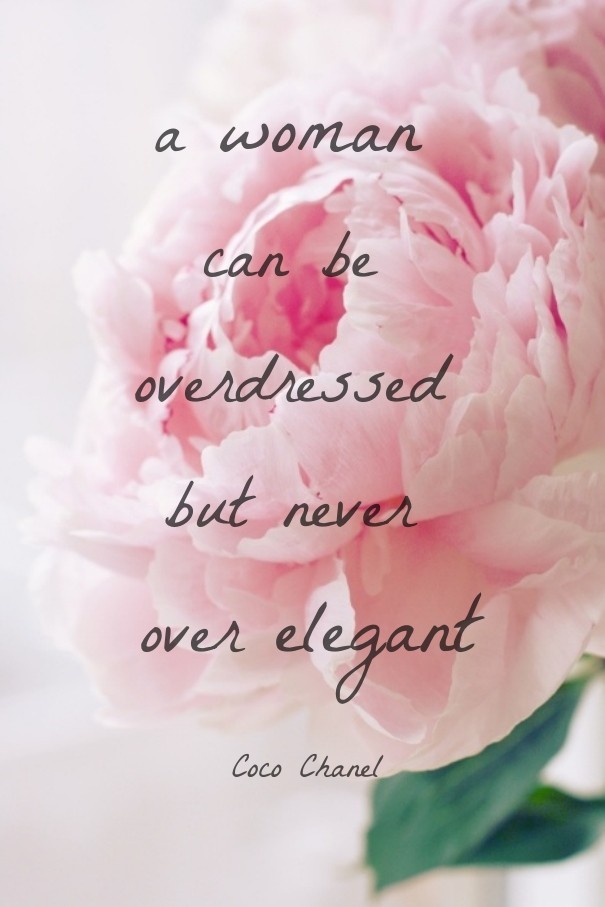 A woman can be overdressed but never Design 