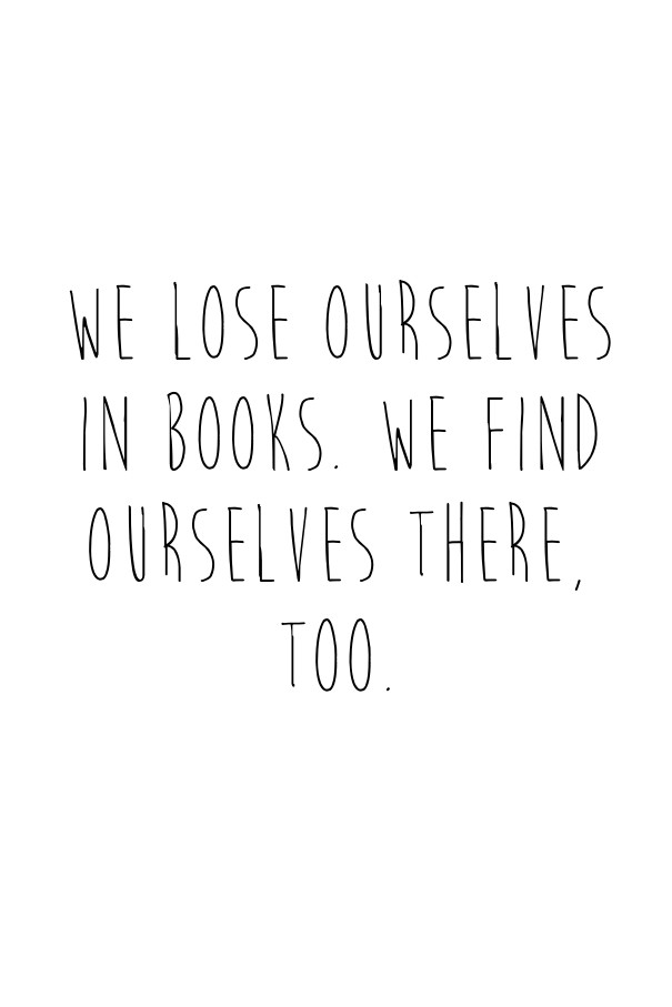 We lose ourselves in books. we find Design 