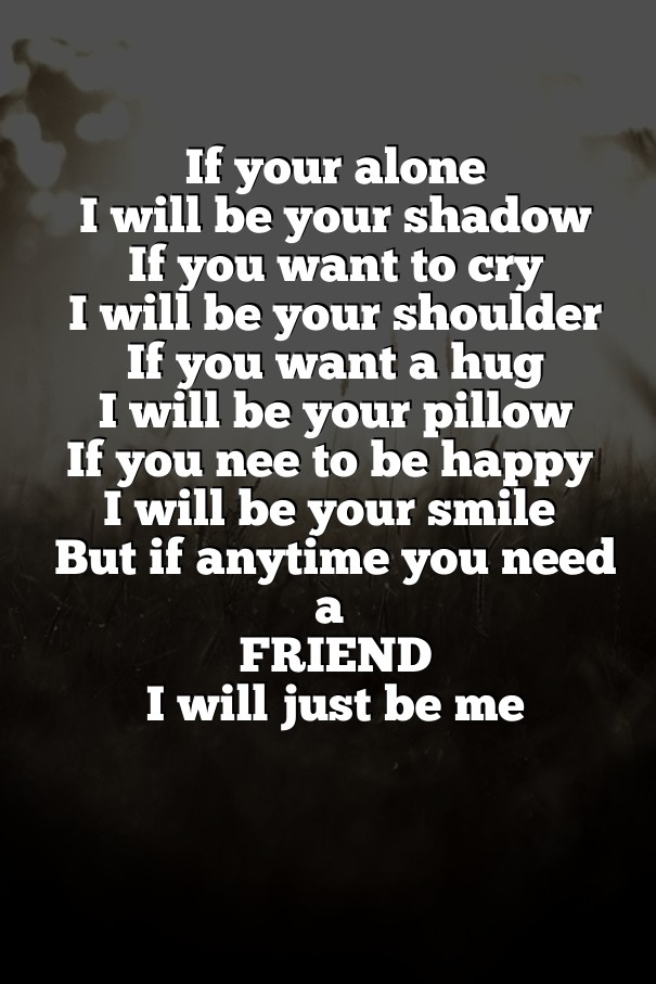 If your alone i will be your Design 