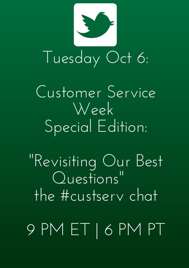 Tuesday oct 6: customer service week Design 