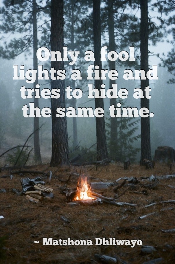Only a fool lights a fire and tries Design 