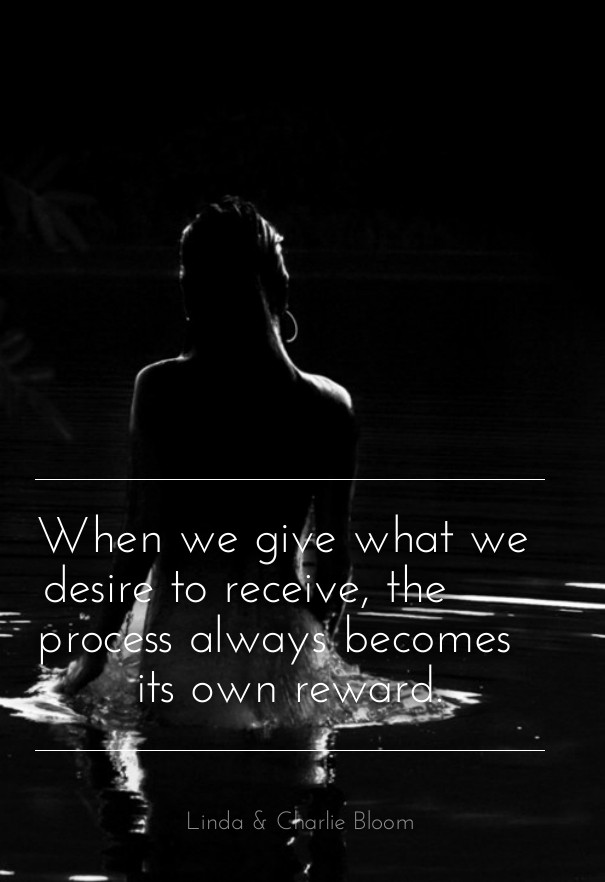 When we give what we desire to Design 
