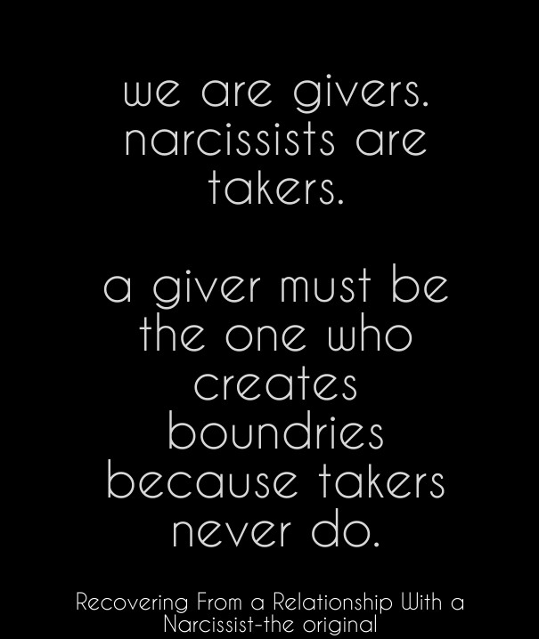 We are givers. narcissists are Design 