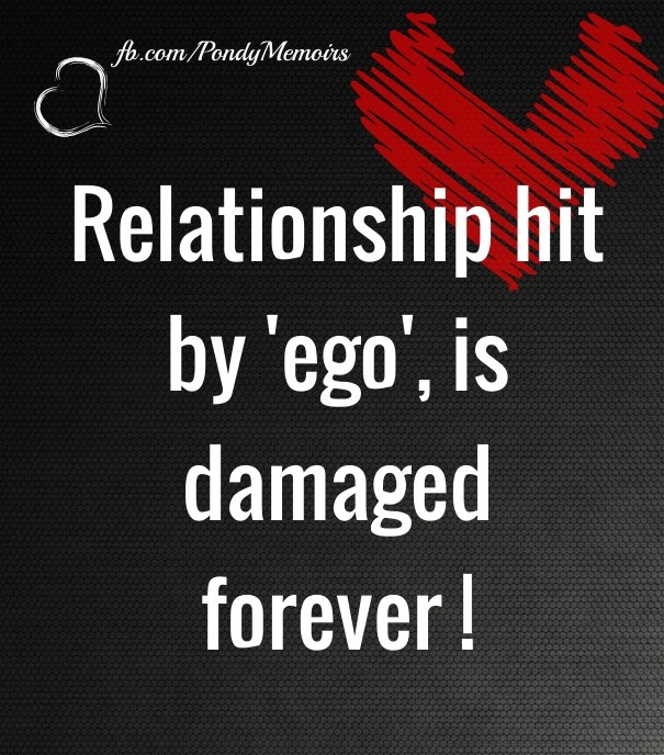 Relationship hit by 'ego', is Design 