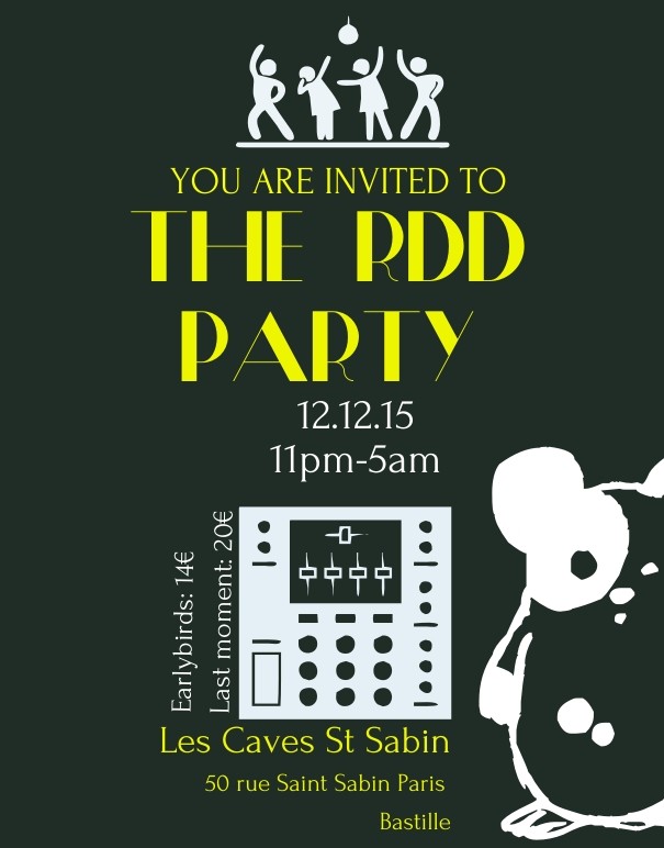 The rdd party 12.12.15 11pm-5am you Design 