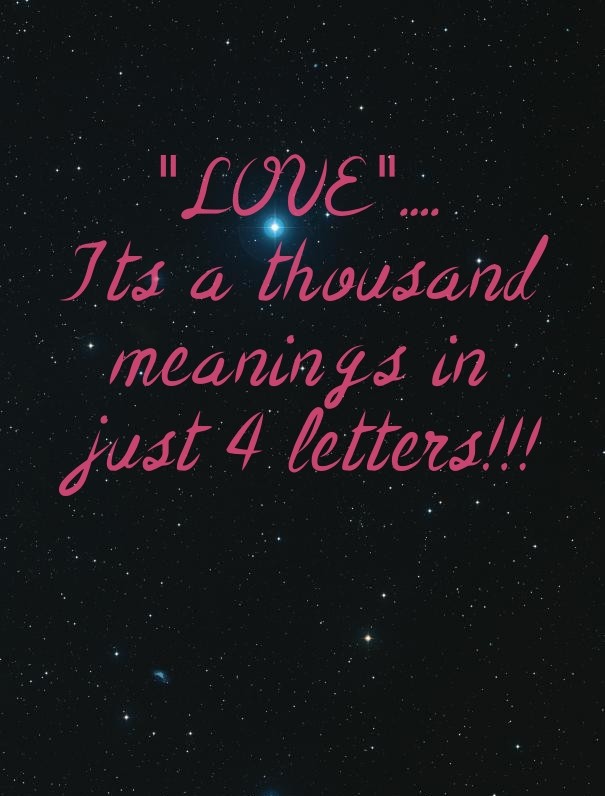 &quot;love&quot;.... its a thousand Design 