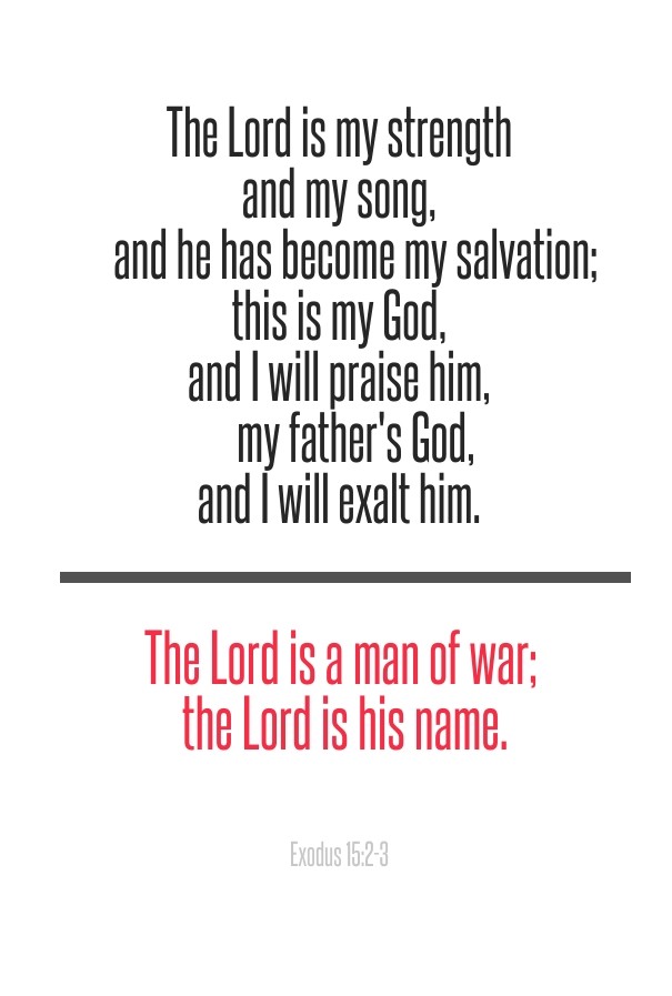 The lord is my strength and my song, Design 