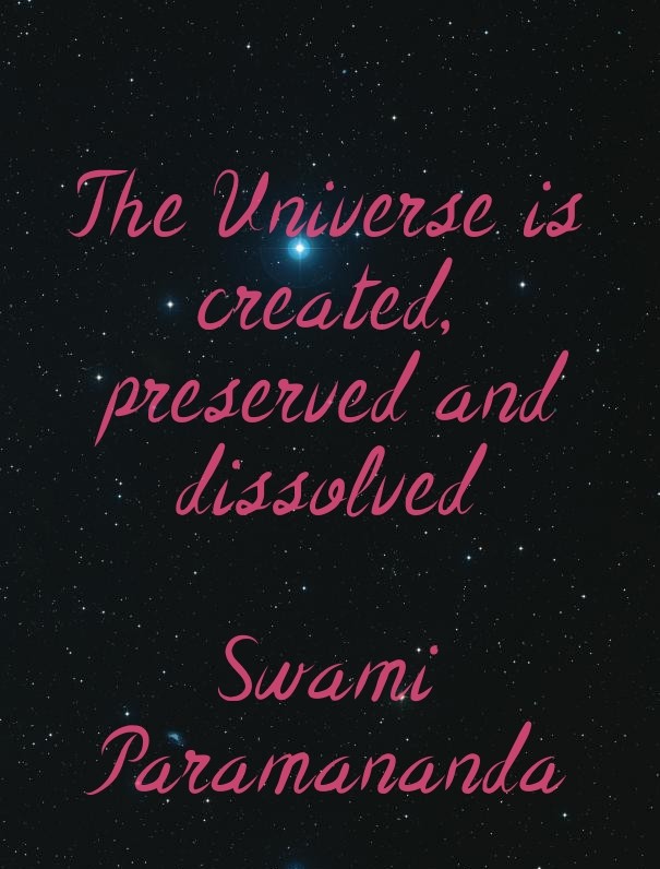 The universe is created, preserved Design 
