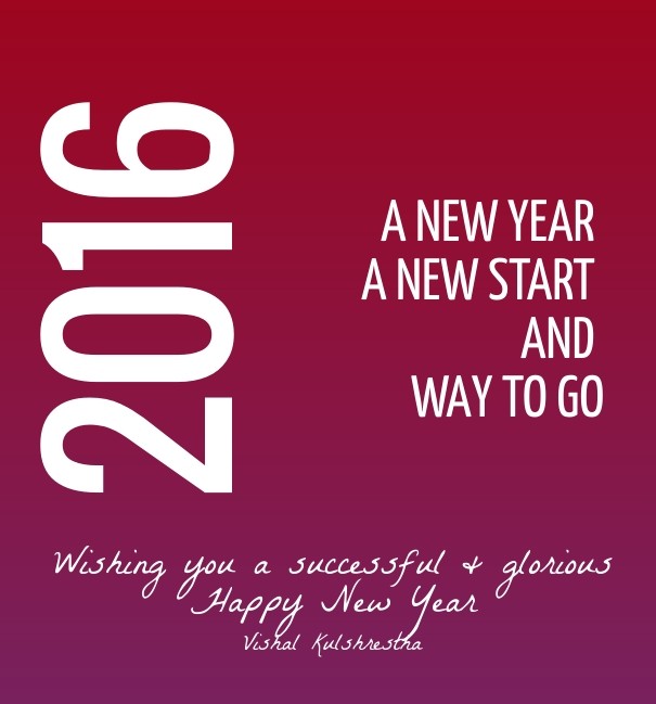 A new year a new start and way to go Design 