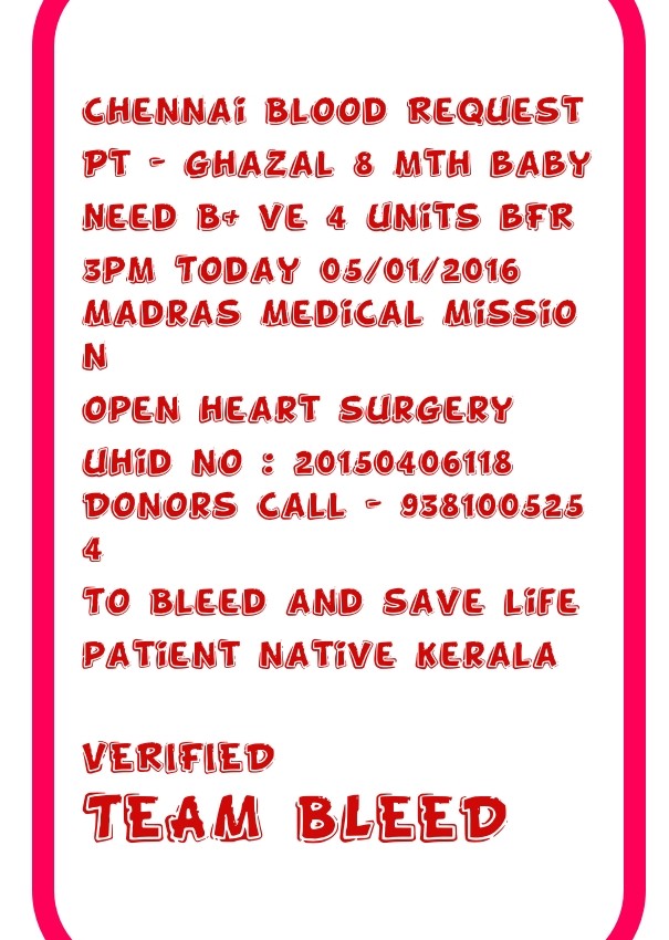 Chennai blood request pt - ghazal 8 Design 