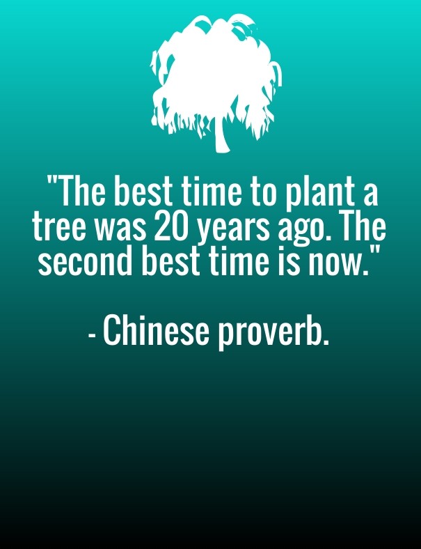 &quot;the best time to plant a tree Design 