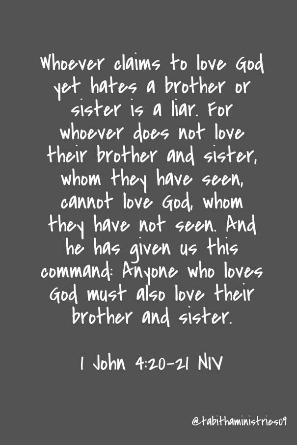 Whoever claims to love god yet hates Design 