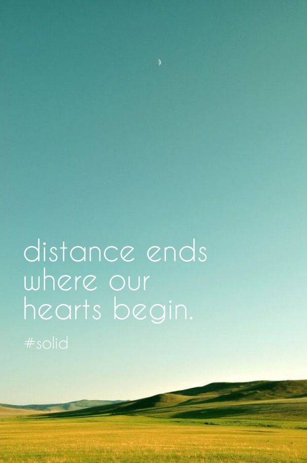 Distance ends where our hearts Design 