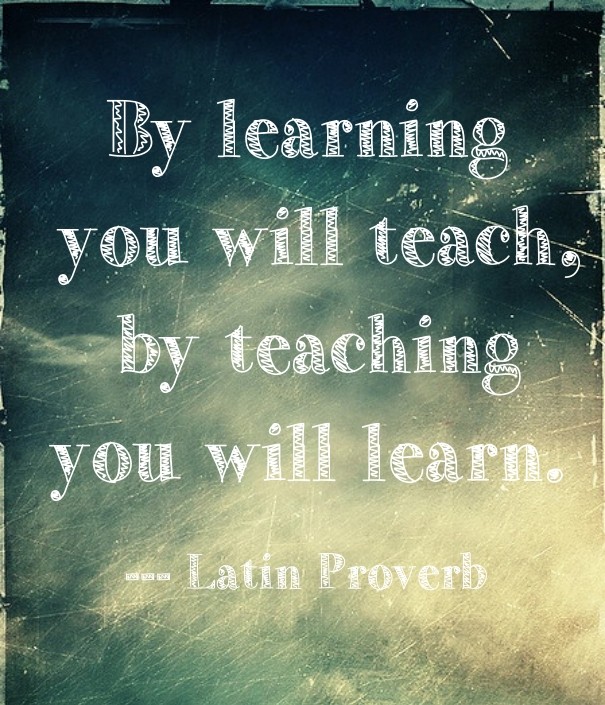 By learning you will teach, by Design 