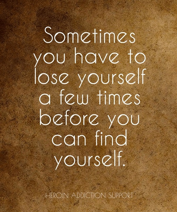 Sometimes you have to lose yourself Design 