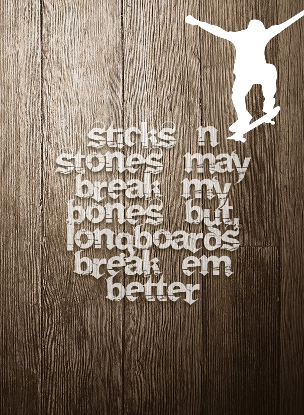 Sticks n stones may break my bones Design 