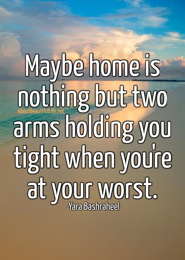 Maybe home is nothing but two arms Design 