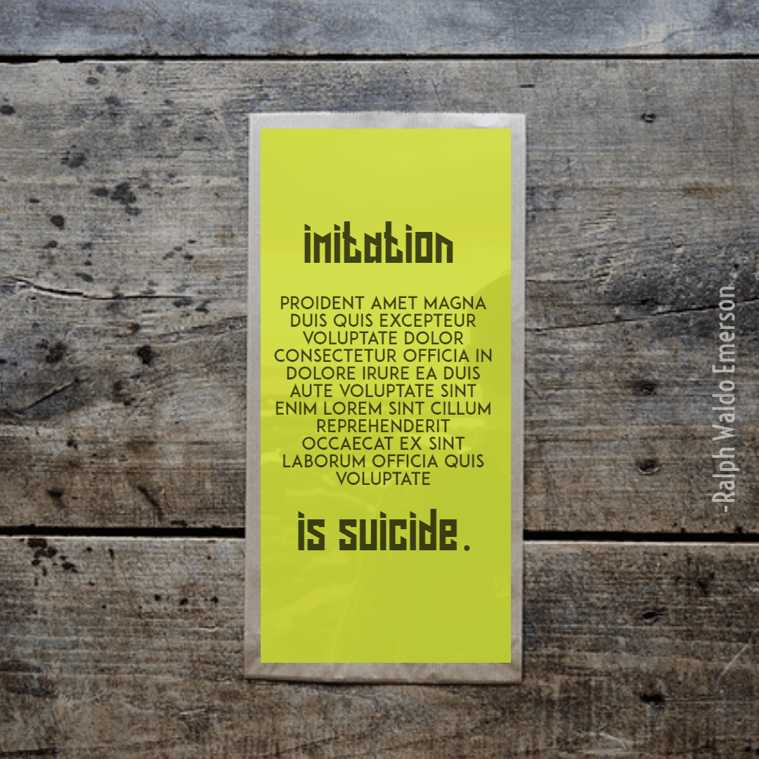 #poster #text #quote  #mockup #wood Design  Template 
