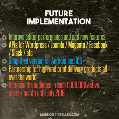 #PixTeller  - Future Implementation 