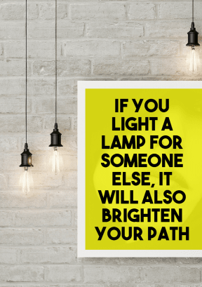 light a lamp - #quote #poster #mockup