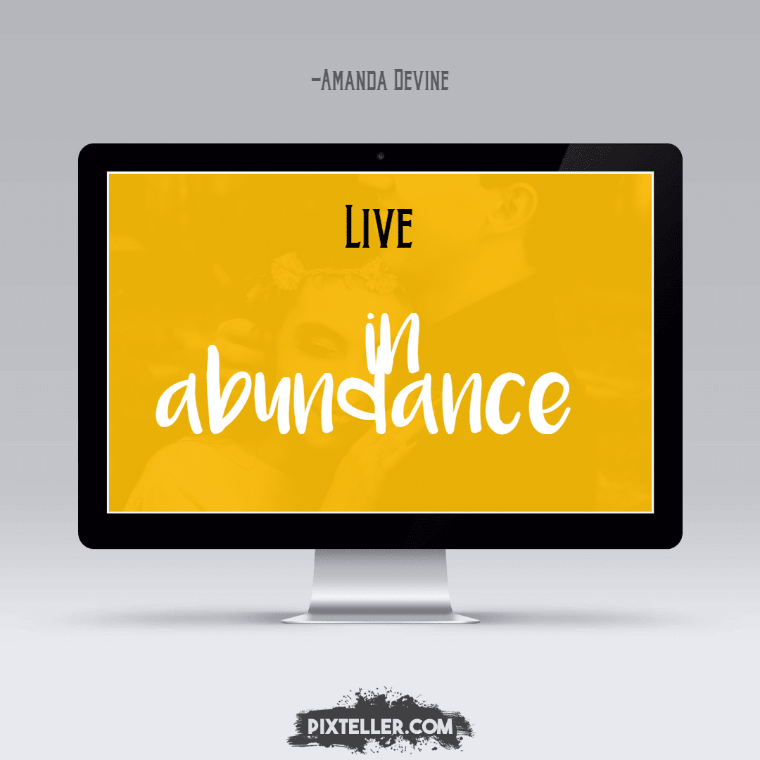 live in abundance #poster #text Design 