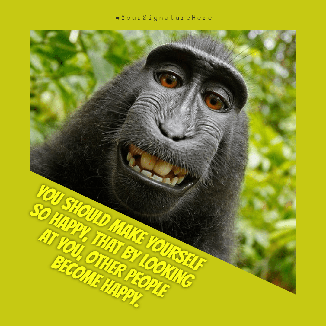 happy #funny monkey #avatar #poster Design  Template 