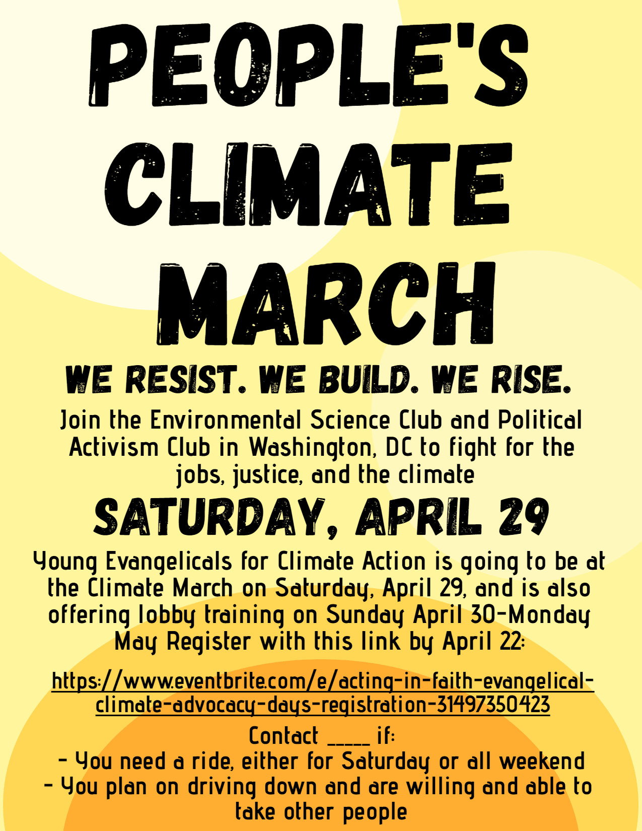 ESC-Climate March Poster Design 