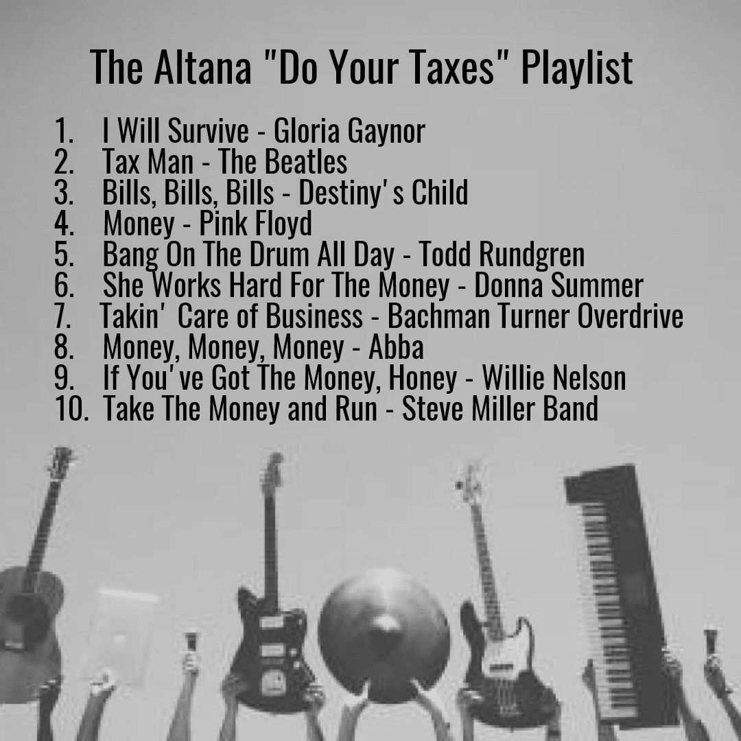 Do your taxes playlist Design 