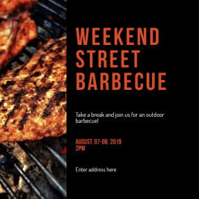 Street barbecue #invitation #template 