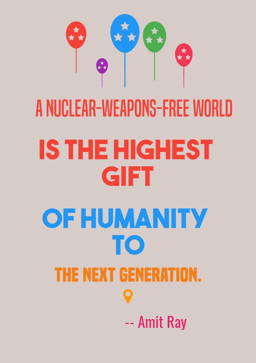 nuclear-weapons-free world Amit Ray Design 