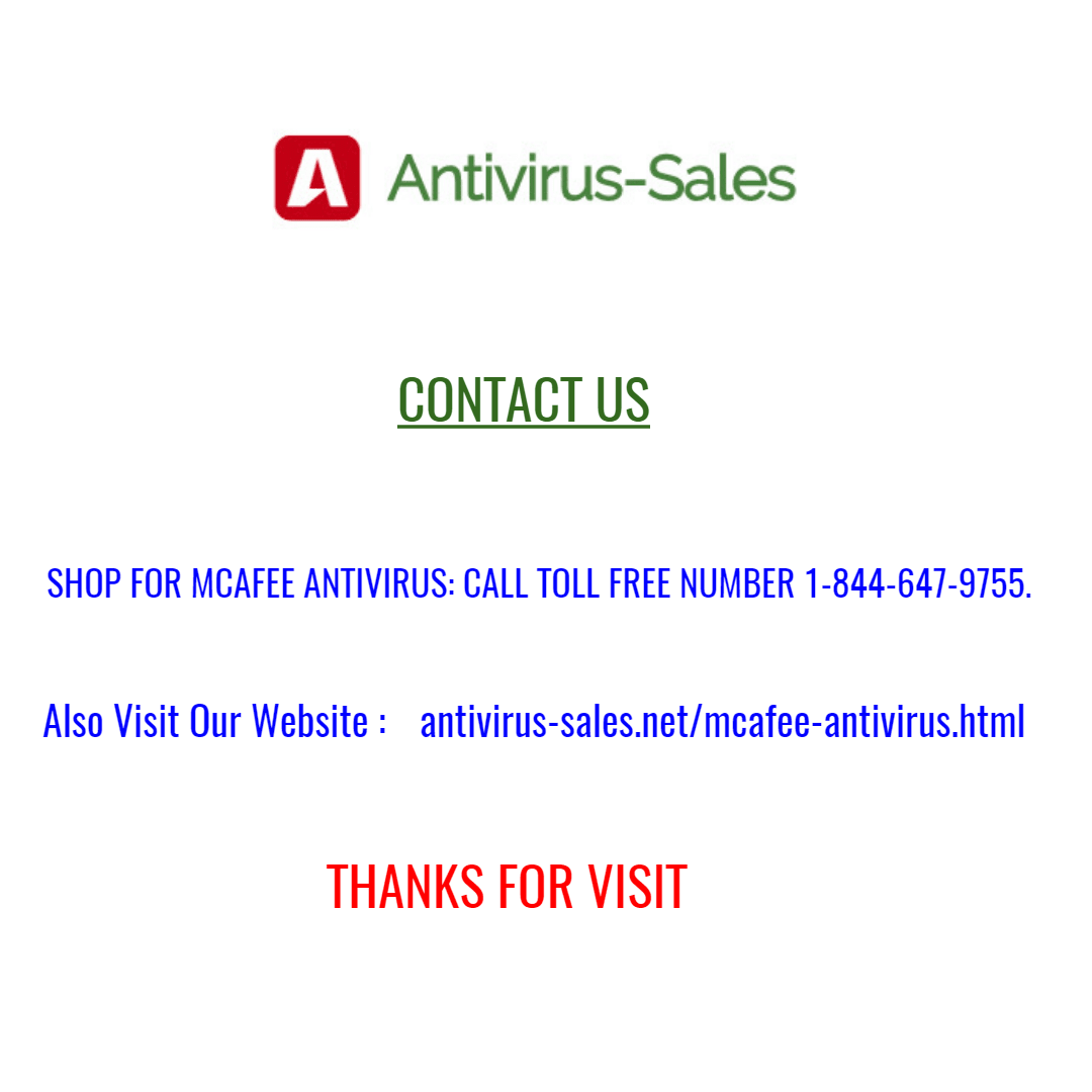 SHOP FOR MCAFEE ANTIVIRUS: CALL TOLL Design 