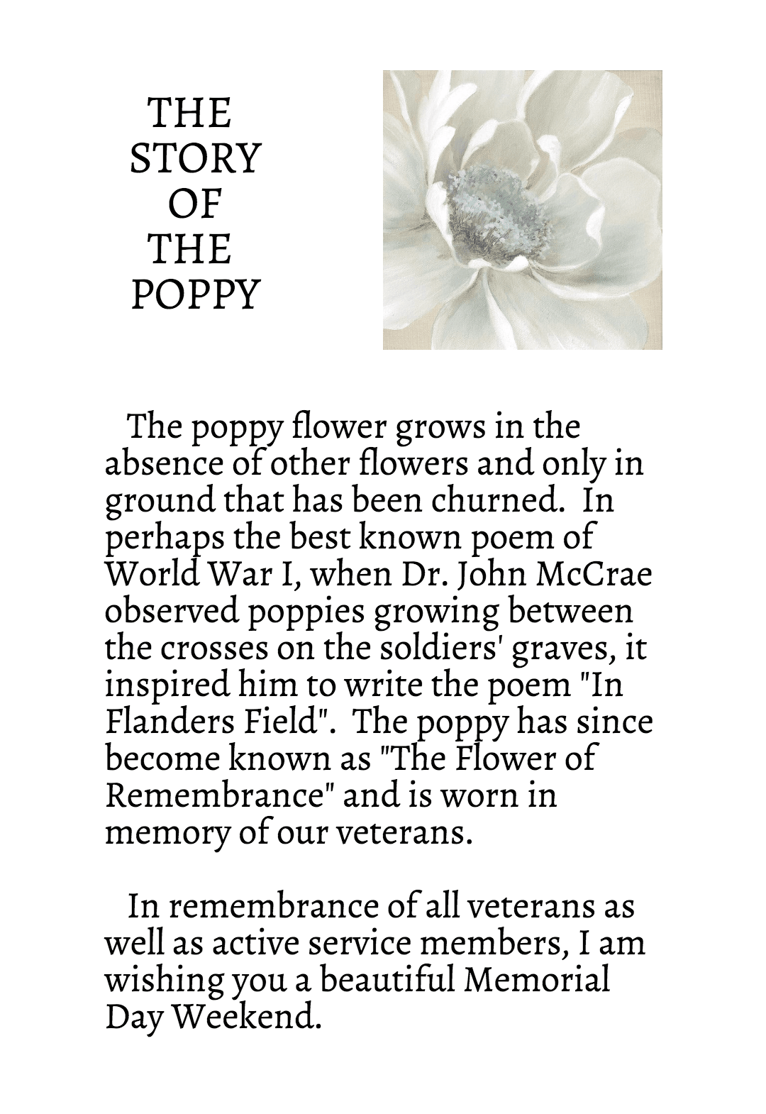 The Story of the Poppy Design 