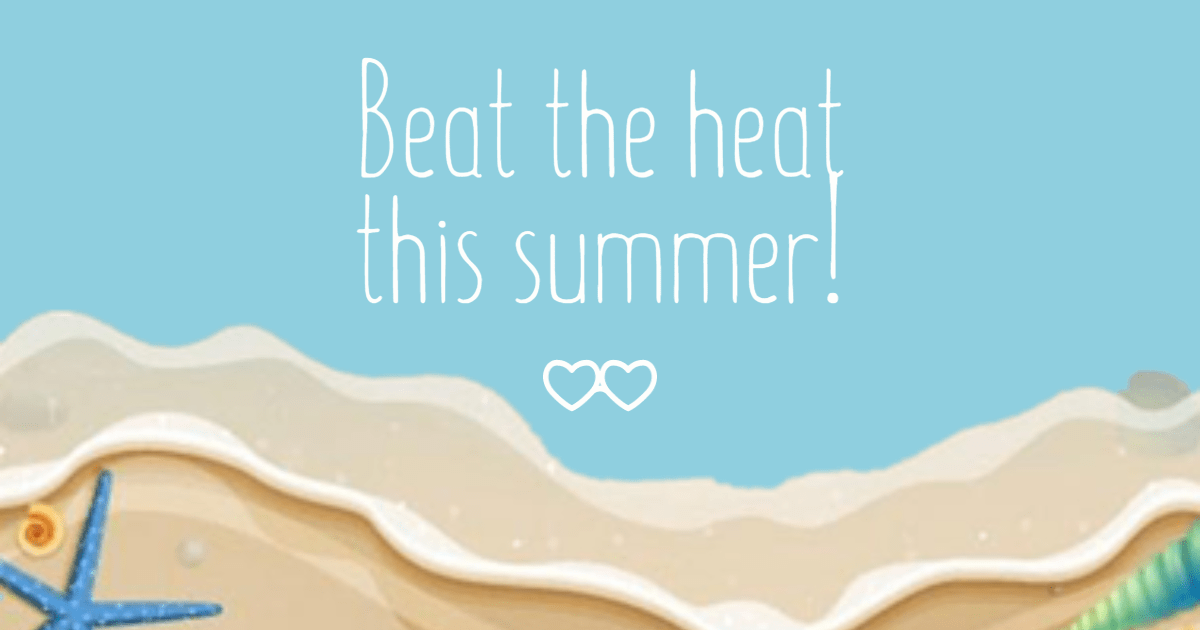 Beat the heat #summer #waves #beach Design  Template 