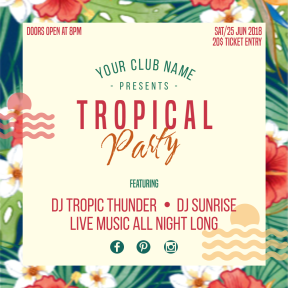 Tropical Party #invitation  #summer #vibes #business #vacation #fresh #poster #party
