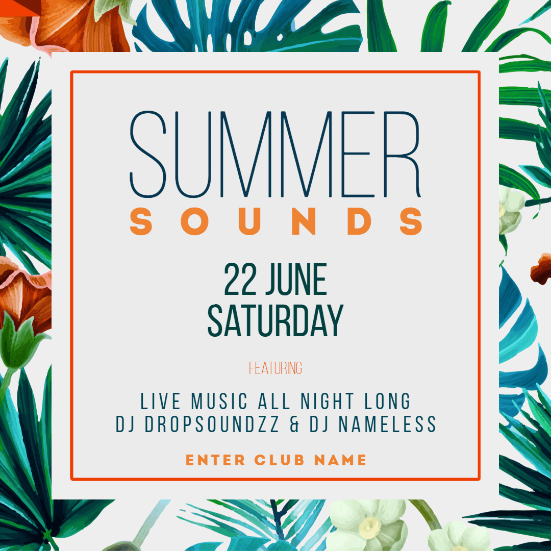 Summer sounds #invitation #summer Design  Template 