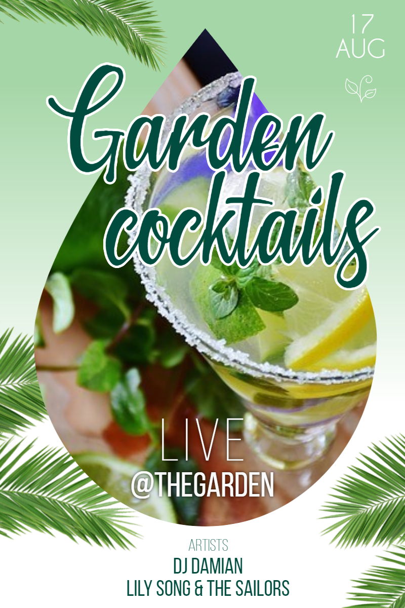 garden cocktails #summer #party Design  Template 