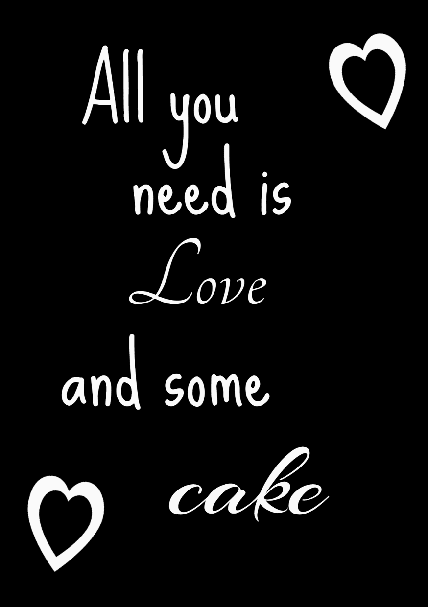 All you need is love and cake Design 